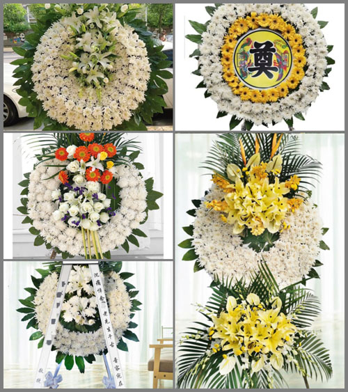 山东青岛莱西市梅花山街道茂芝场村花圈速递